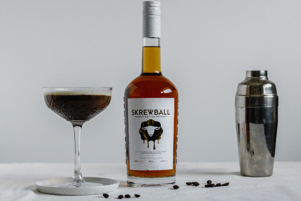 Oatmilk Shaken Espresso + Peanut Butter Whiskey (cocktail recipe