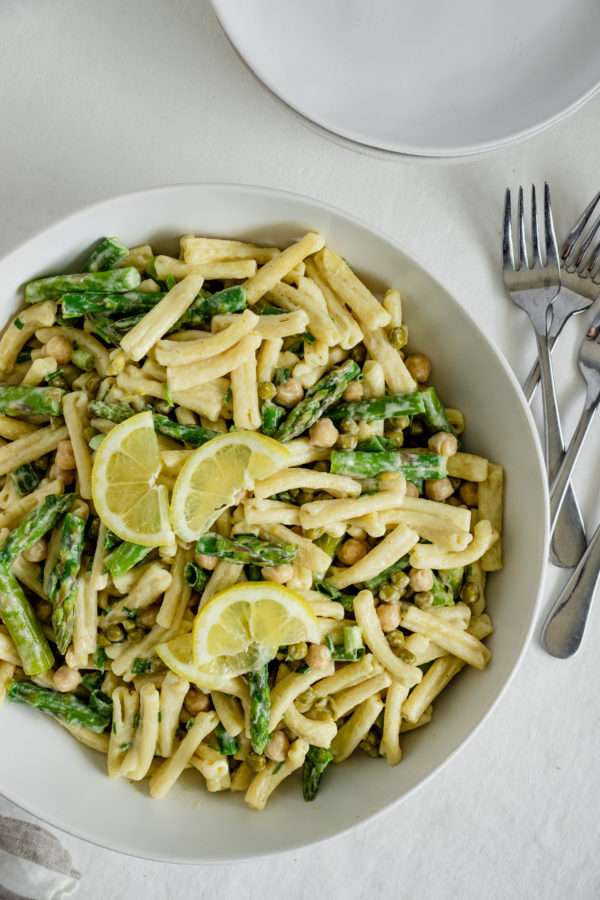 Creamy Lemon Spring Pasta Salad Recipe With Asparagus May Eighty Five