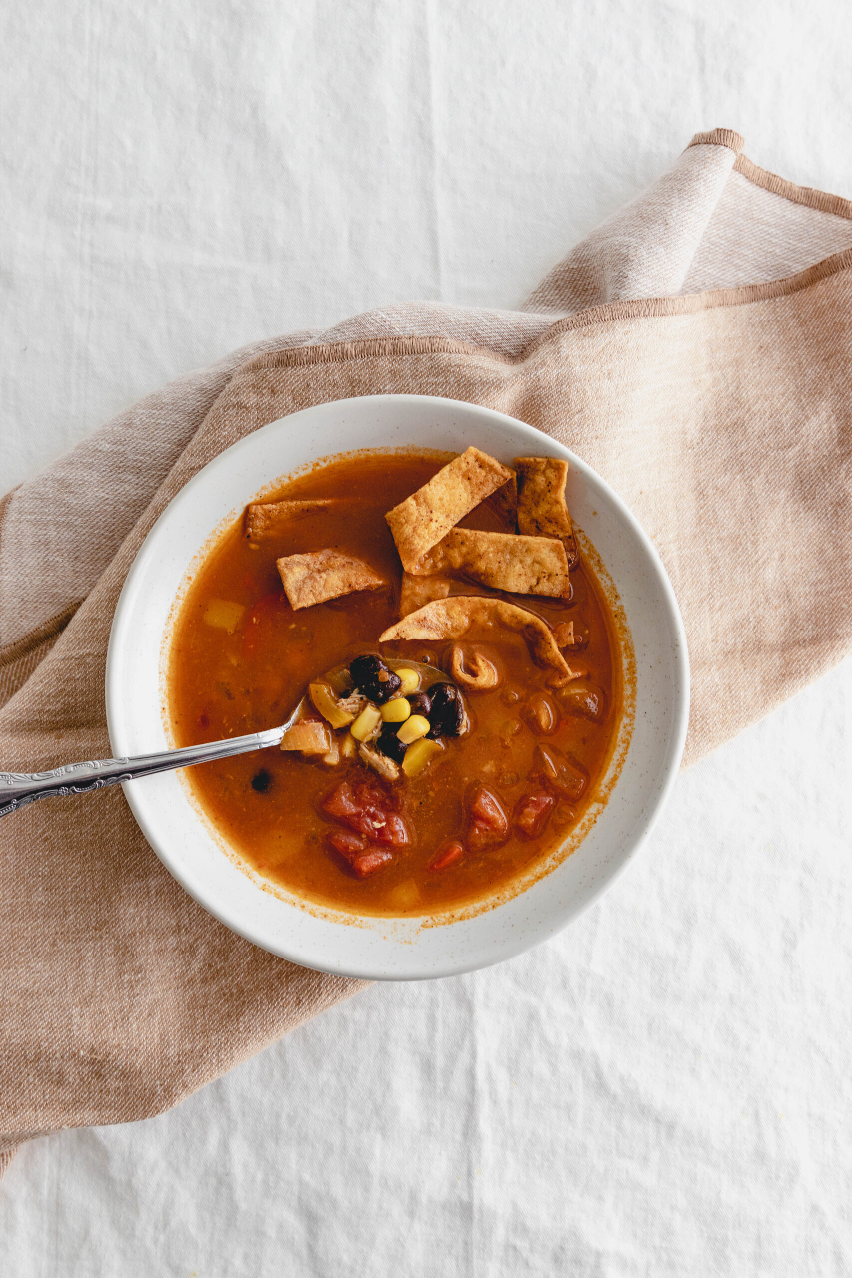 bowl of tortilla soup 