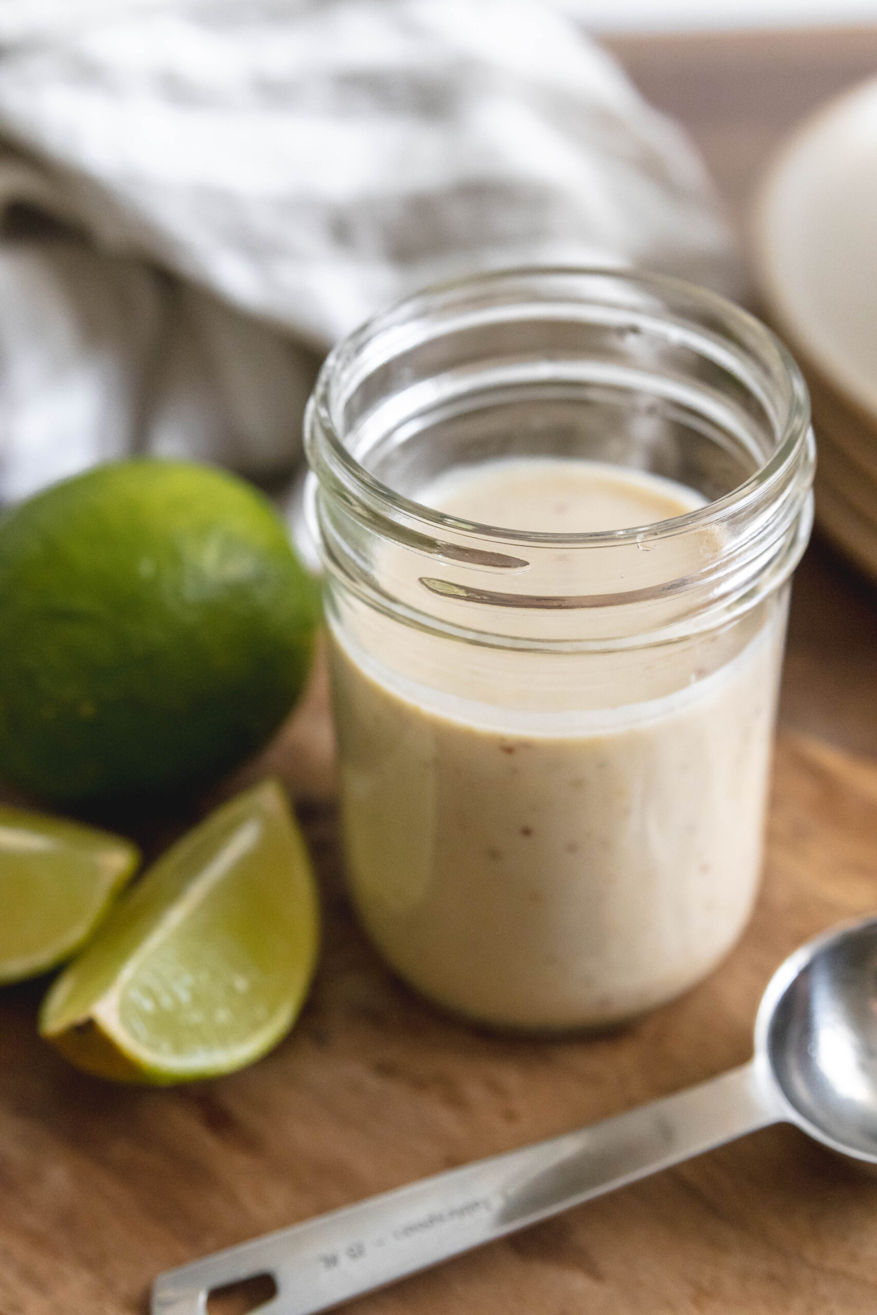 Quick and Simple Creamy Honey Lime Salad Dressing MAY EIGHTY FIVE