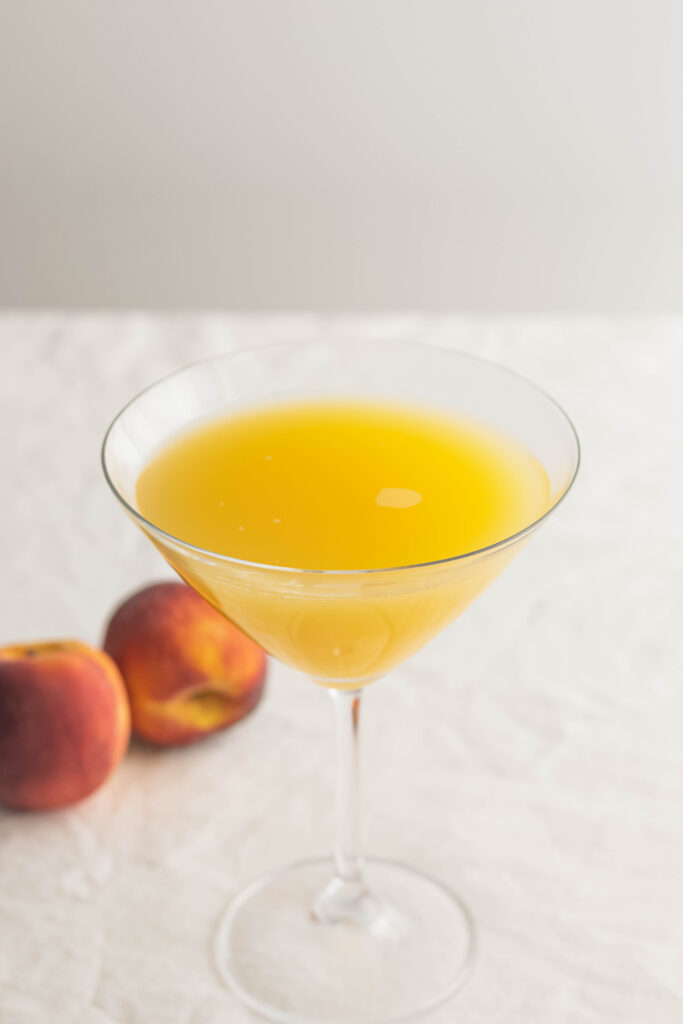 The Perfect Vodka Peach Martini Cocktail Recipe MAY EIGHTY FIVE