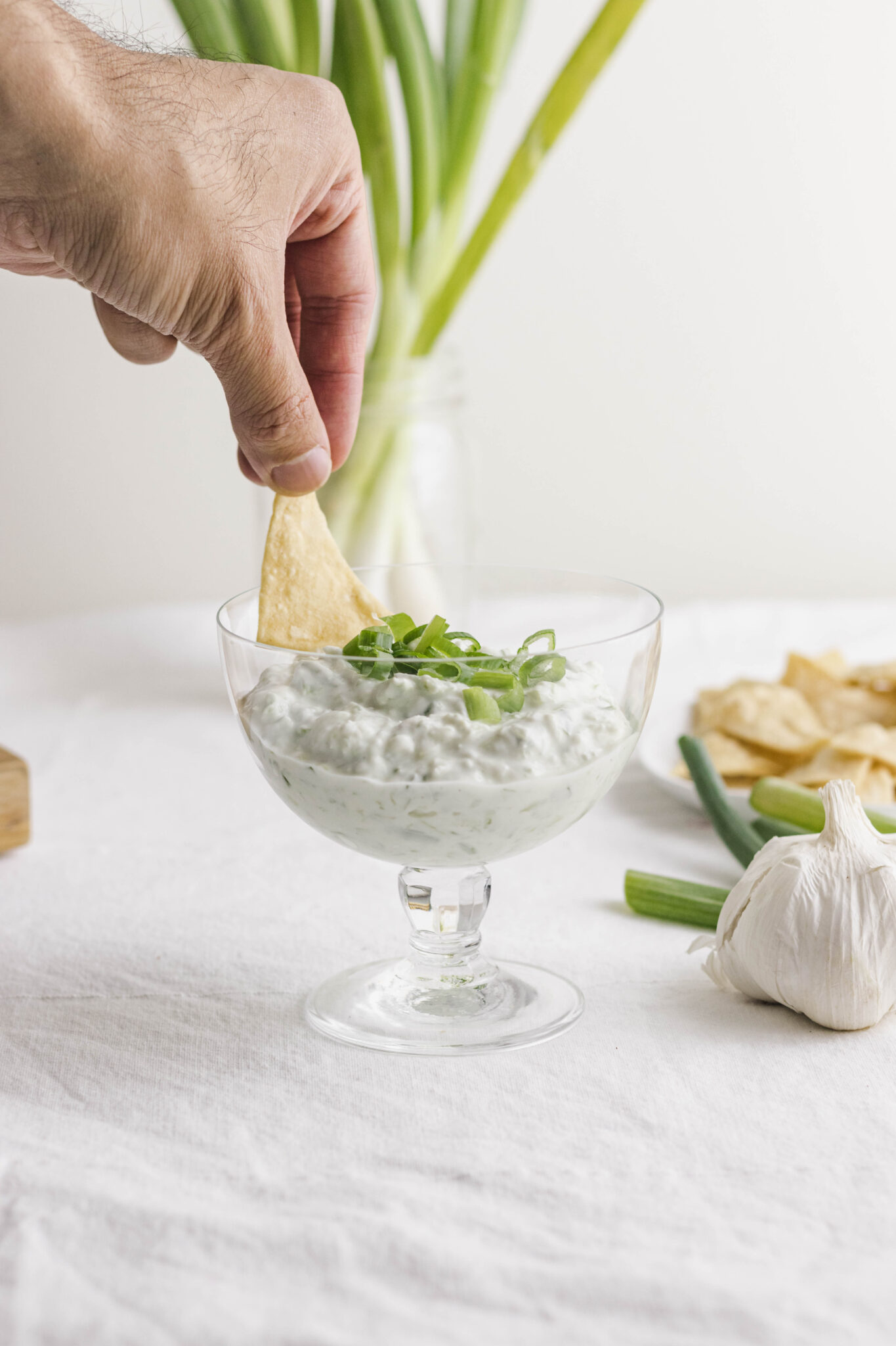 Easy Creamy Green Onion Dip Healthy Recipe with Yogurt MAY EIGHTY FIVE